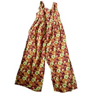 Kate Quinn Gathered Waist Pompom Gaucho Jumpsuit, Heirloom Tomatoes